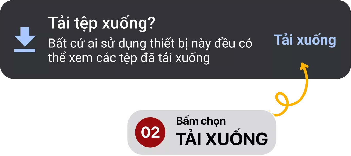 Bước 2: Khi máy hỏi, anh em chọn “Tải xuống” để đồng ý.