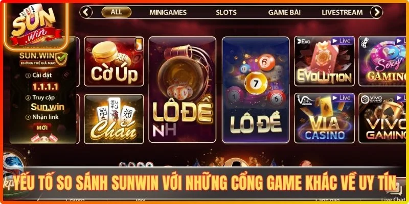 So Sánh Sunwin Với Cổng Game Khác